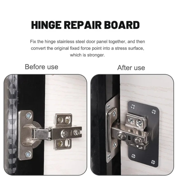 Stainless Steel Cabinet Door Hinge Repair Plate Kit