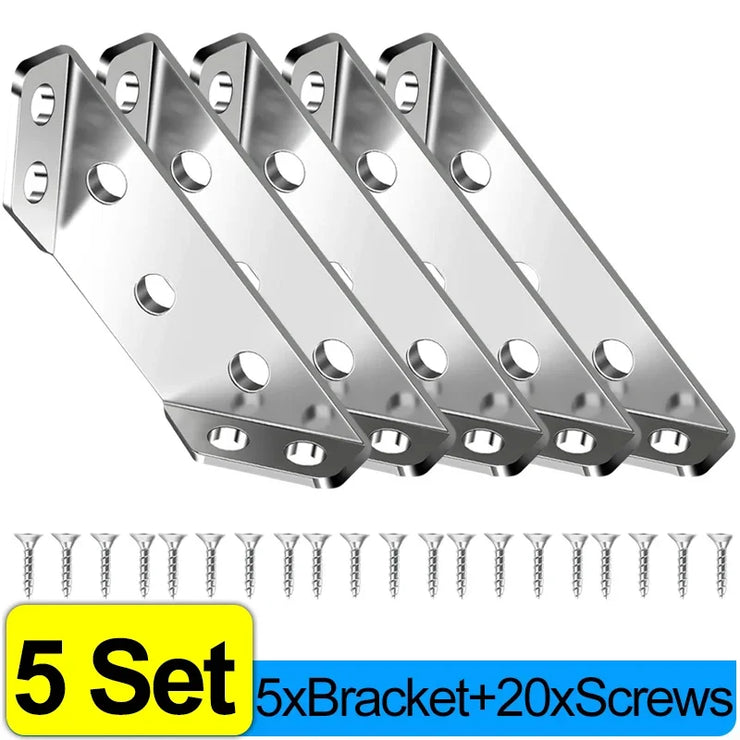 Stainless Steel Corner Brackets with Screws