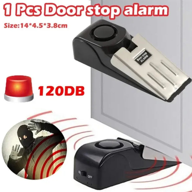 Mini Wireless Door Stop Alarm for Home Security