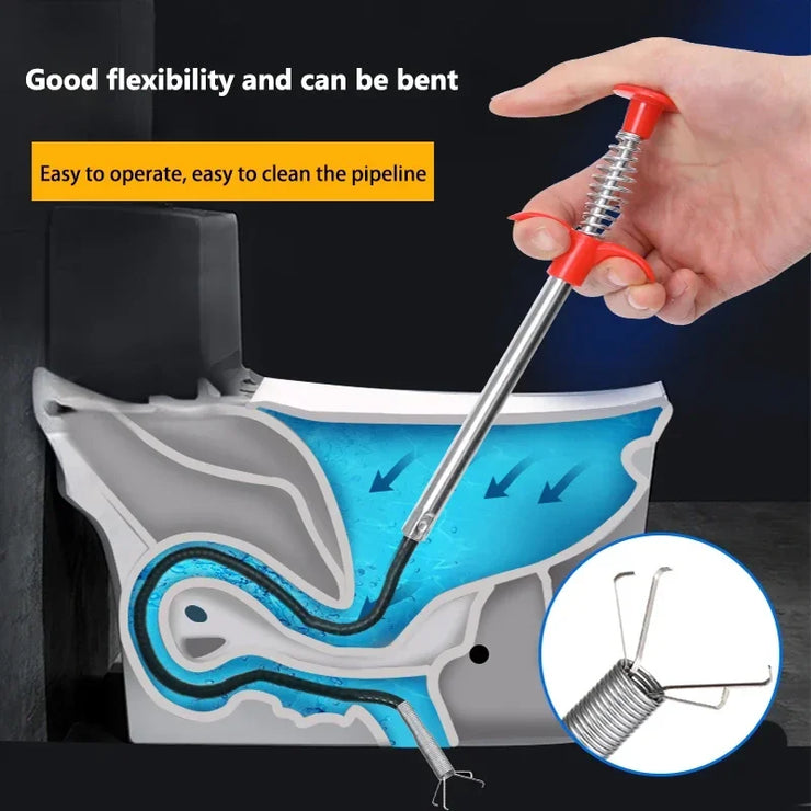 Bendable Drain Unblocker Tool for Kitchen & Bathroom