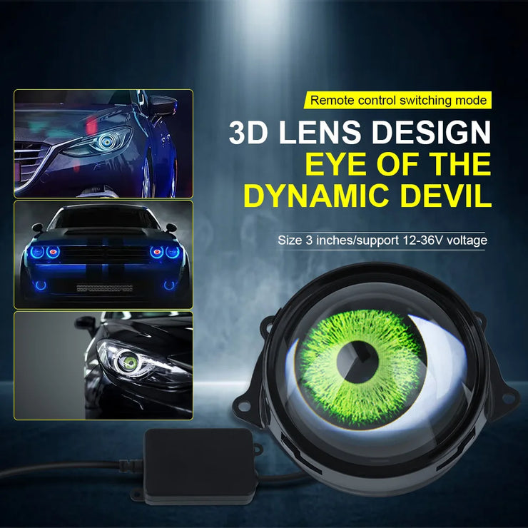 Dynamic LED Devil Eye Headlights – Car Modification Accessory