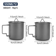 Foldable & Heat-Resistant Pure Titanium Camping Mug