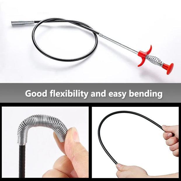 Bendable Drain Unblocker Tool for Kitchen & Bathroom