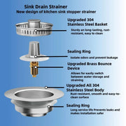 3 in 1 Kitchen Sink Drain Strainer Kitchen Gadgets