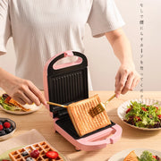 Portable Non-Stick Electric Sandwich & Waffle Maker