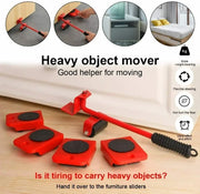 Heavy Furniture Mover Roller Set with Lifter Tool