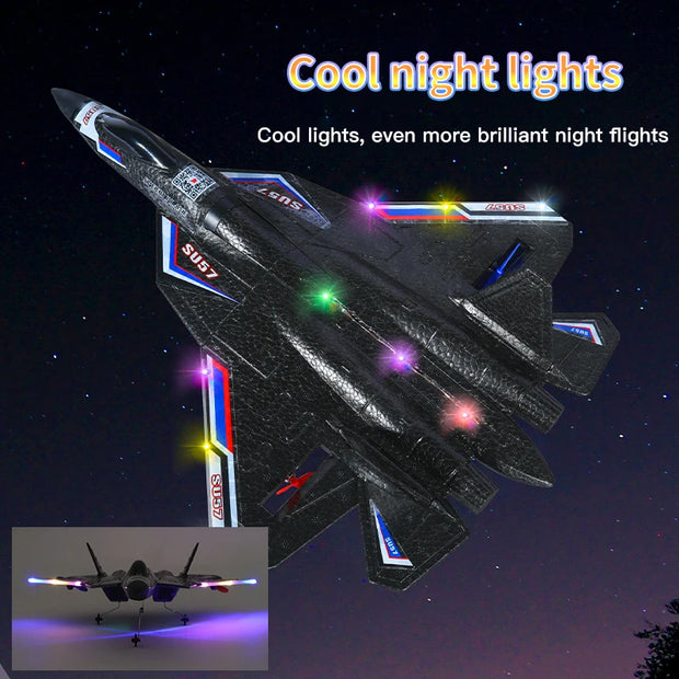 SU57 RC Plane with LED Lights – Remote Control Glider