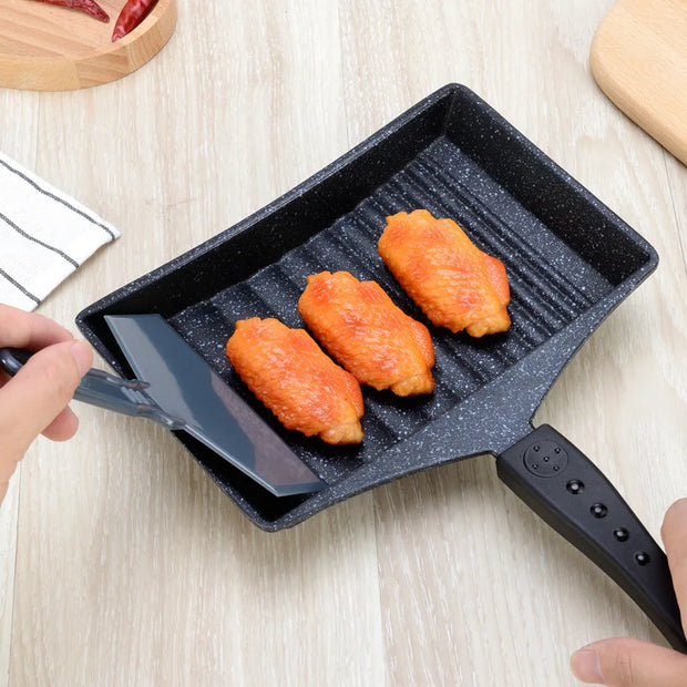 Non-Stick Tamagoyaki Frying Pan - Wave Bottom Omelette Pan