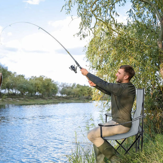 Portable Folding Grey Camping Chair