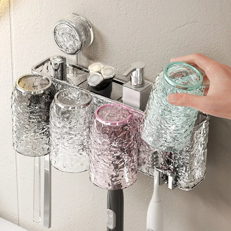 Wall-Mounted Toothbrush Holder - No-Drill Suction Cup