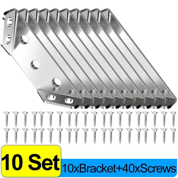 Stainless Steel Corner Brackets with Screws