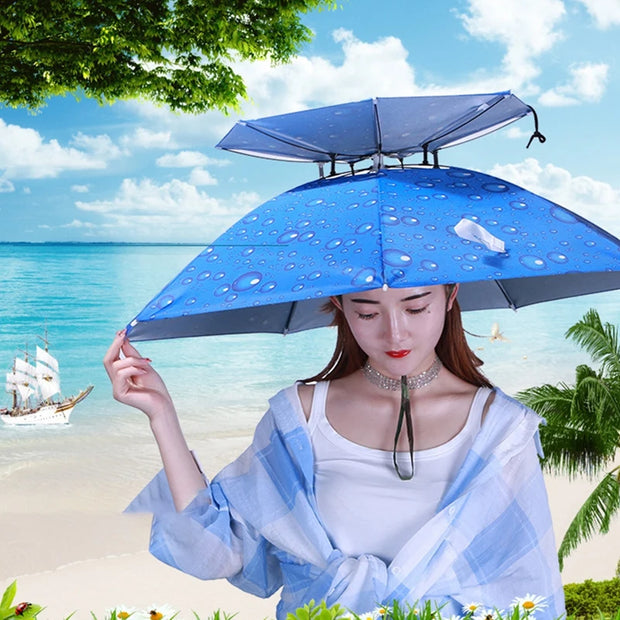 Lightweight Foldable UV Protection Fishing Umbrella Hat