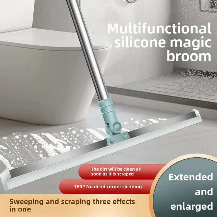 Double Silicone Magic Broom for Floor & Glass Cleaning