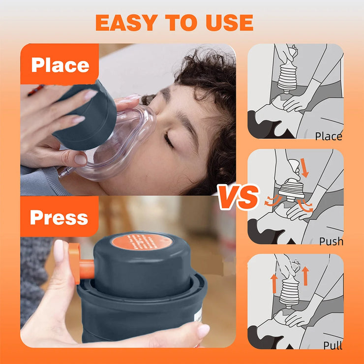 Portable CPR Choking Rescue Device