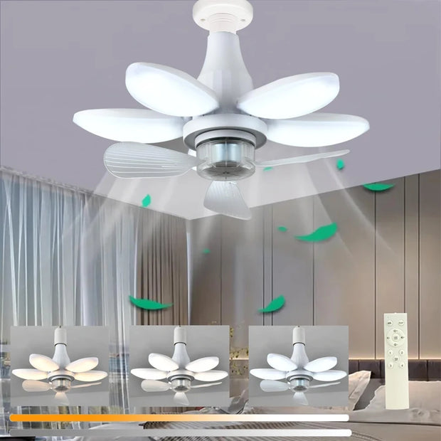 E27 LED Bulb Ceiling Fan - Remote Light & Fan