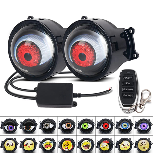 Dynamic LED Devil Eye Headlights – Car Modification Accessory