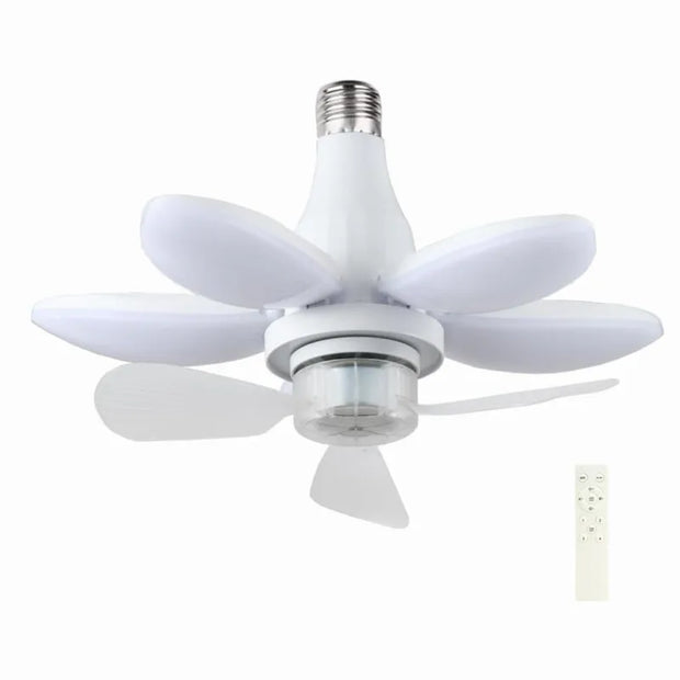 E27 LED Bulb Ceiling Fan - Remote Light & Fan