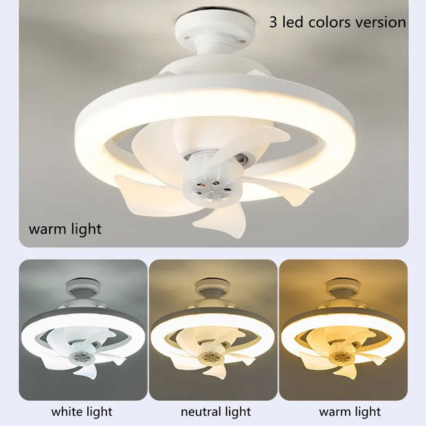 Modern LED Ceiling Fan with Remote Control & RGB Lighting