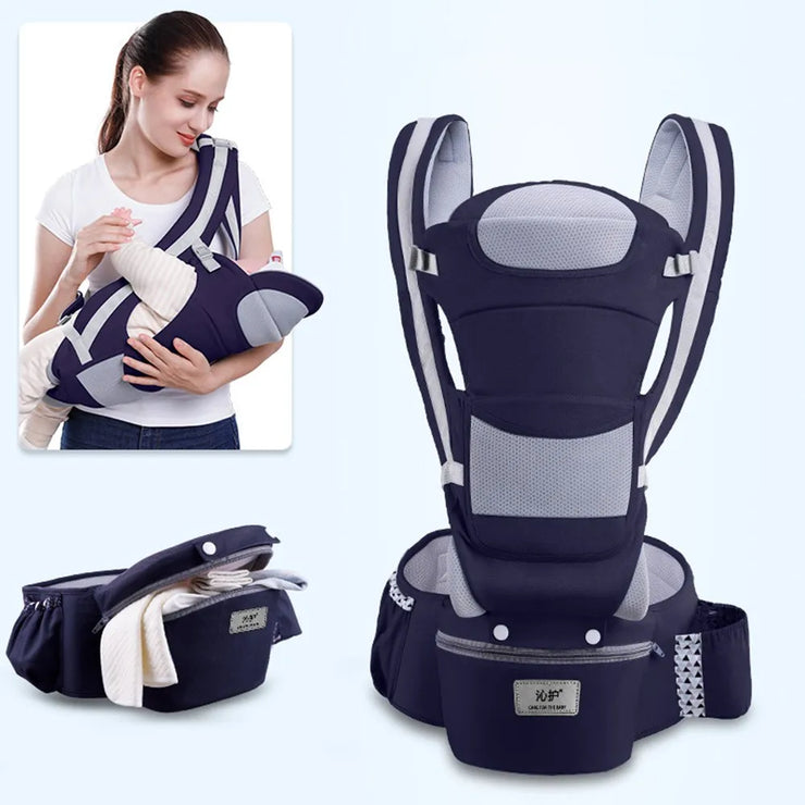 Ergonomic Baby Carrier Backpack with Hipseat for Travel