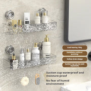 Ripple Suction Cup Wall-Mounted Bathroom Storage Rack