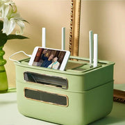 WiFi Router Storage Rack - Cable Organizer & Wire Hider