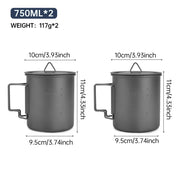 Foldable & Heat-Resistant Pure Titanium Camping Mug