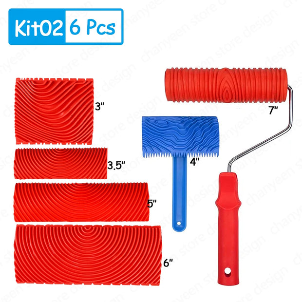 Rubber Wood Graining Tools Set