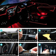 ✨App Controlled EL Wire Lights – Neon Car Interior Strip✨