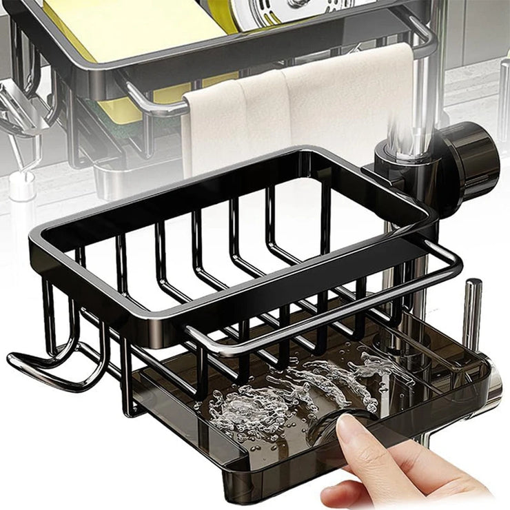 Adjustable Kitchen Sink Organizer – Metal Rack & Holder