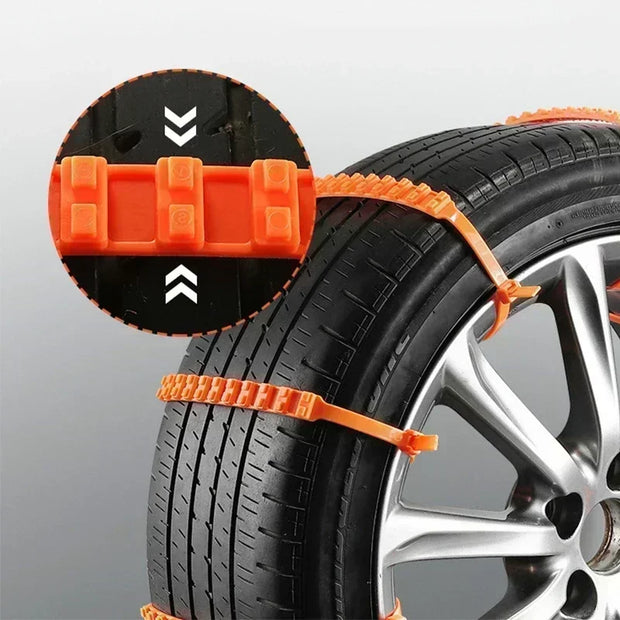 Anti-Skid Tire Chains for Cars - Snow Emergency Use