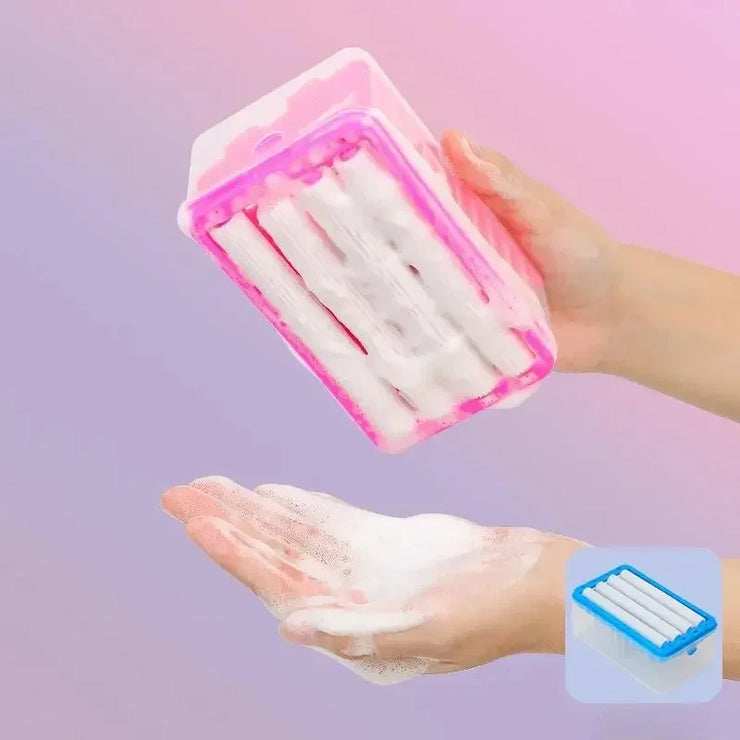 Hands-Free Soap Box - Automatic Soap Drain & Scrubber